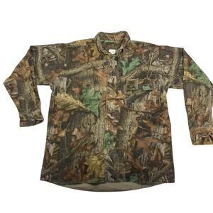 Vintage Whitewaters Outdoors Men's Tree Camo Button Down Shacket Size Medium